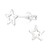 Plain Star Sterling Silver Earrings