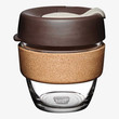 KeepCup Brew Cork - Tempered Glass Reusable Coffee Cup with Cork Band - 8oz