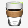 Brew Cork - Tempered Glass Reusable Coffee Cup with Cork Band - Cup 12oz Colours