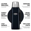 Thermos 'King'  1.2L Flask with Handle - Colours