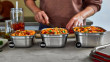 Black+Blum Steel Lunchbox Small- Grey/Red