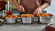 Black+Blum Steel Lunchbox Large - Grey/Red