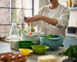 Duo 6 Piece Compact Food Preparation Set with Mixing Bowls, Measuring cups and Colander (Opal)