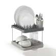 Duo 2 Tier Dish Rack - Grey