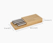 Joseph Joseph Elevate™ Steel Knife Set with In-drawer Bamboo Storage Tray