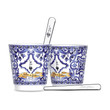 Bialetti Dolce & Gabanna Blue - Set 2 Porcelain Cups & 2 Silver Stirrers