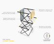 AirFrame™ Folding Airer with Long Garment Hanging Rails