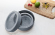 eKu Set of 3 Bowls - Nesting Bowls Made from 100% Upcycled Materials - Grey
