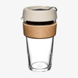 Brew Cork - Tempered Glass Reusable Coffee Cup with Cork Band - Cup 16oz Filter