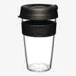 Original Clear - Tritan Plastic Reusable Coffee Cup - 16oz Black