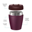 Thermal Commuter - Stainless Steel Insulated Mug with Sealed Flip Lid - 8oz Mulberry