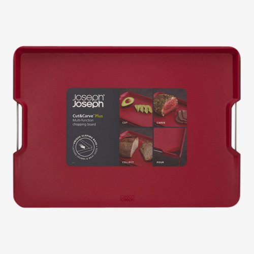 Cut&Carve™ Plus Multi-Function Red Chopping Board - Extra Large