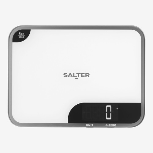 Salter Kitchen - Super Clear Scale - White Glass