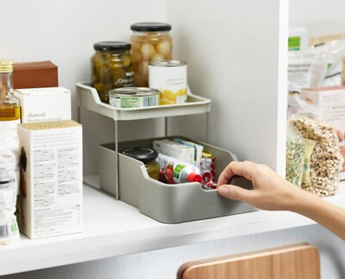 Duo 2 Tiered Cupboard Storage with Drawer