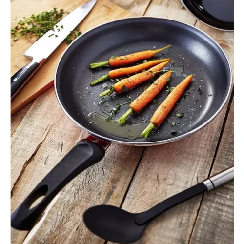Essentials Enamel 26cm Frying Pan Black