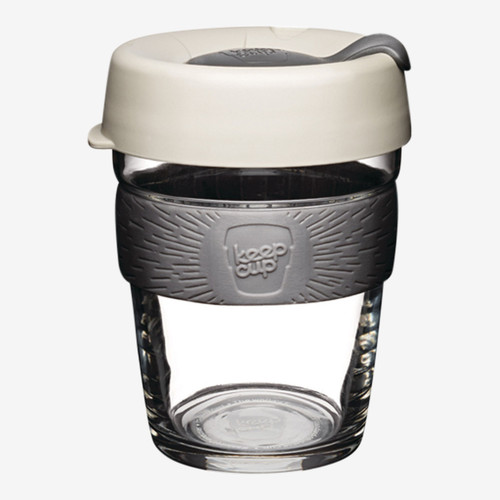 Brew - Tempered Glass Reusable Coffee - Cup 12oz Milk