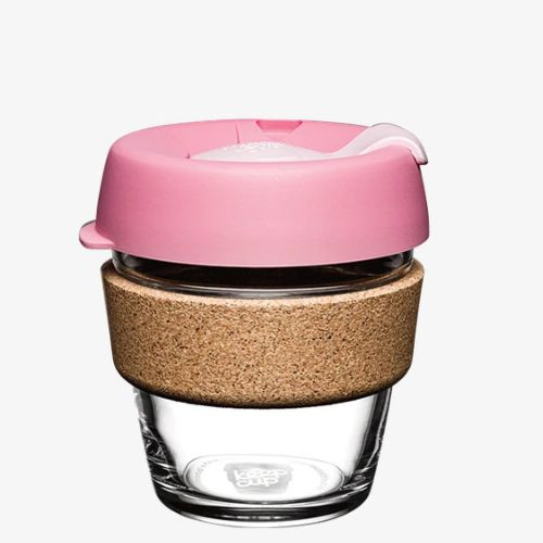 Brew Cork - Tempered Glass Reusable Coffee Cup with Cork Band - 6oz Saskatoon