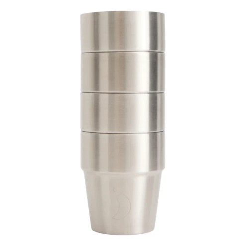 Chilly's Stainless Steel Stackable Cups 300ml - Set of 4 Chilly's Stainless Steel Stackable Cups 300ml - Set of 4