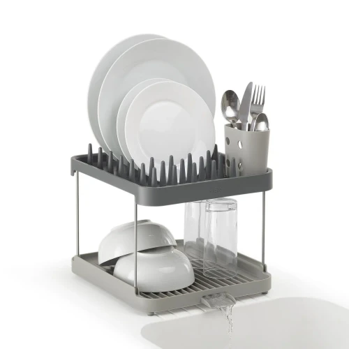 Duo 2 Tier Dish Rack - Grey