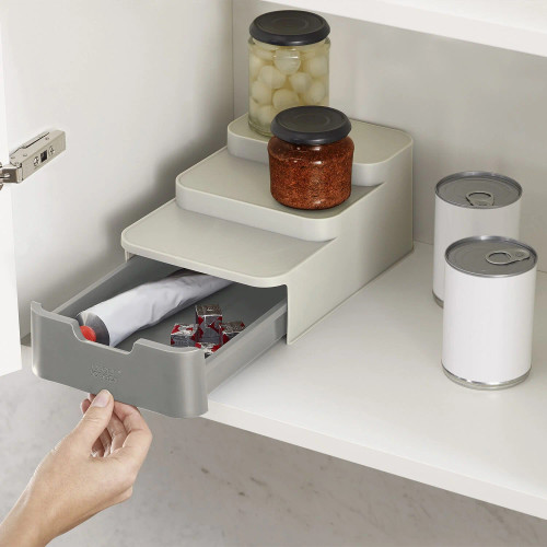 Duo Compact Tiered Organiser Grey