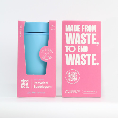 Circular&Co. Reusable Cup - Made From Bubblegum - 12oz SkyBlue