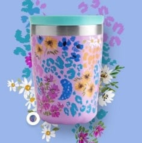A Chilly's Coffee Cup - Floral Leopard Blossom