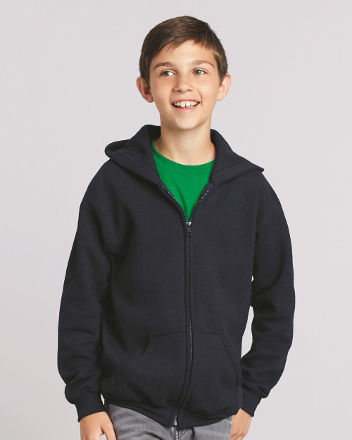 Gildan Heavy Blend Youth Full-Zip Hooded Sweatshirt 18600B