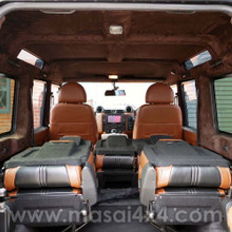 RHL90-SW-BLK - 5 Piece Headlining Kit for Land Rover Defender 90 by Masai 4x4 in BLACK - Matching Sun Visors and A-Pillar Trims also available Image 12