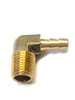90 Degree 1/4" NPT to 1/4" Barb, Forged, Each