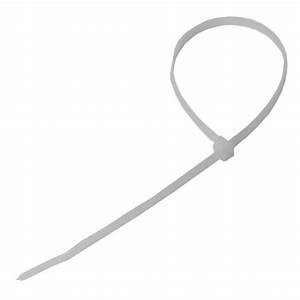 8" White Wire Tie Strap, Pack of 100