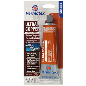 Ultra Copper RTV Silicone Sealant, 3 oz. Tube, Carded, Each