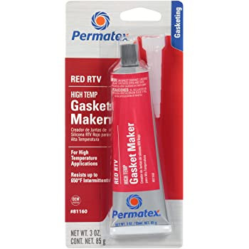 Red High Temp RTV Silicone Gasket Maker, 3 oz. Tube, Case of 12