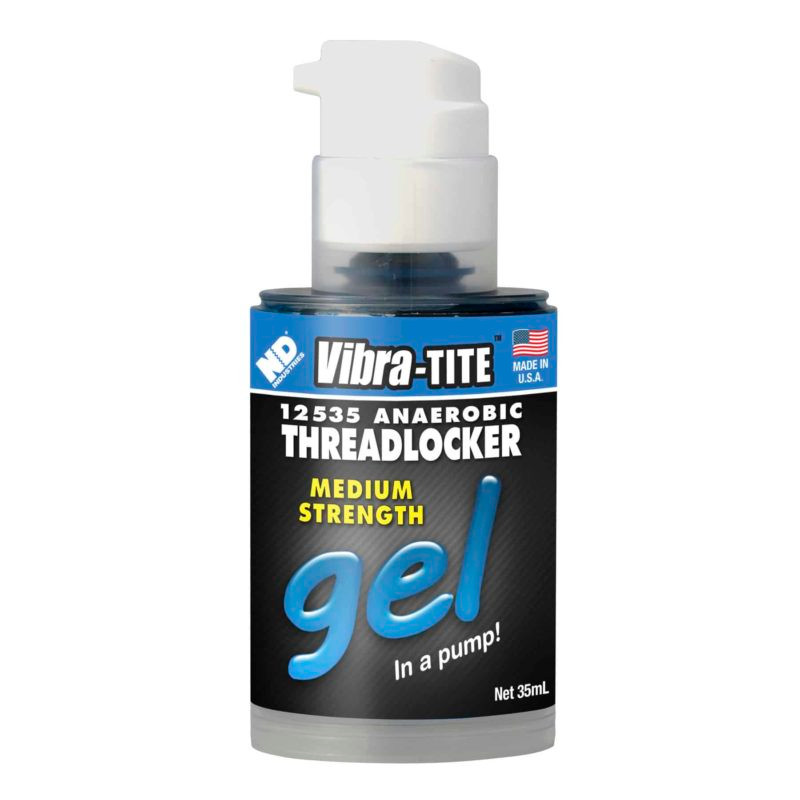 ND Gel Blue Medium Strength Threadlocker, 35 ml. Pump Bottle, Each