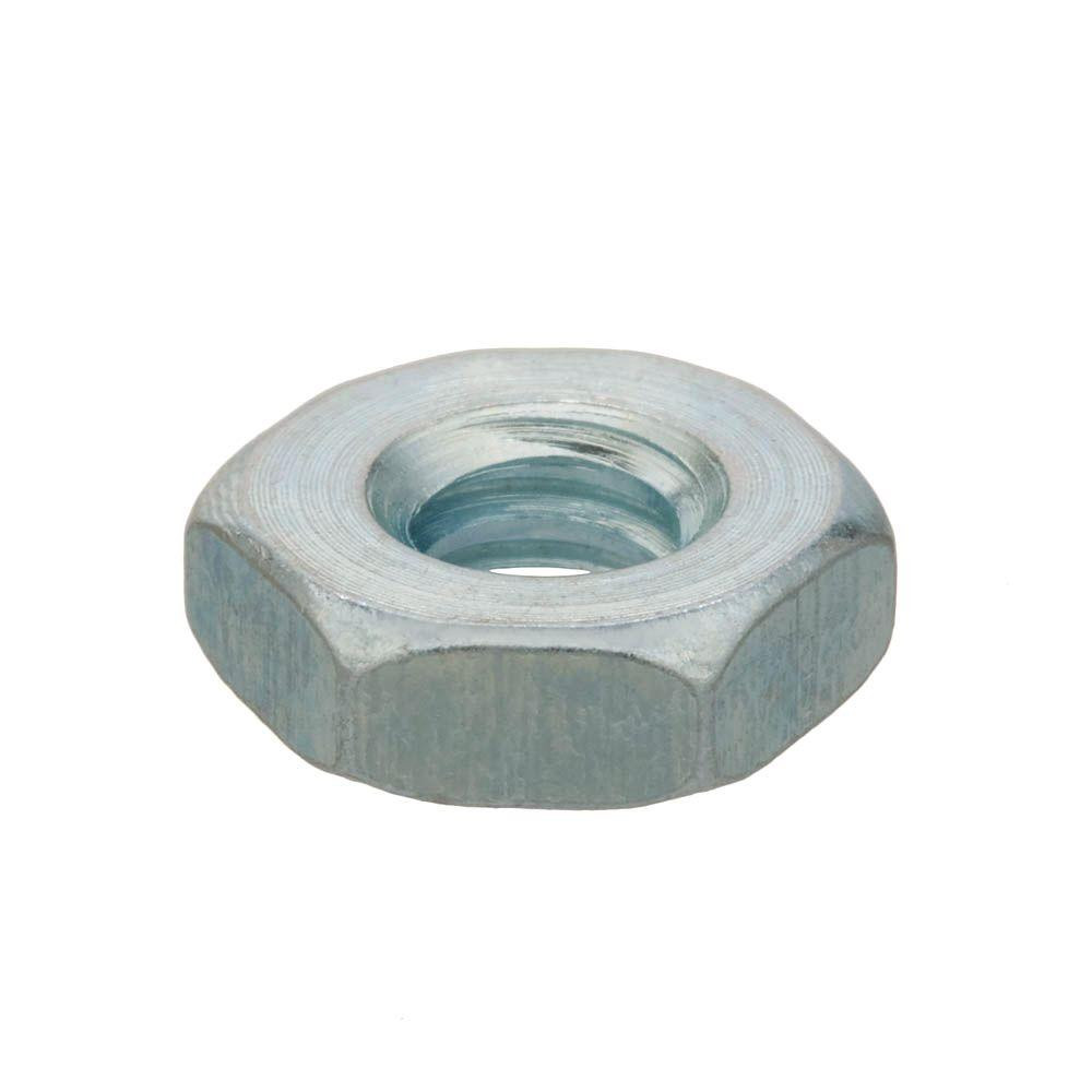 10-24 Coarse Standard Hex Nut, Zinc Plated, Pack of 100