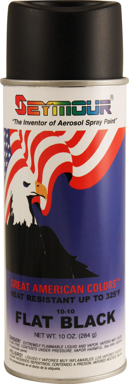 Seymour 10 oz. Spray Paint, Flat Black, Pack of 6