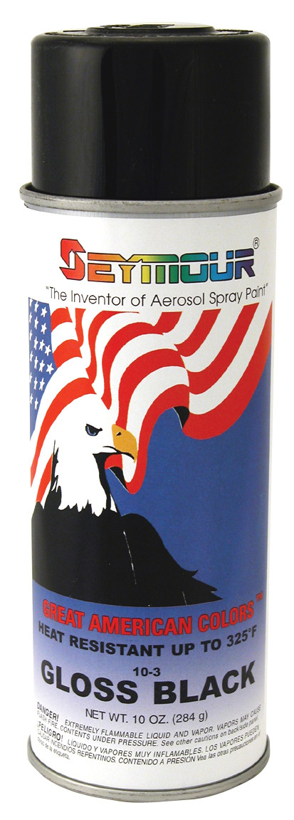 Seymour 10oz. Spray Paint, Gloss Black, Pack of 6