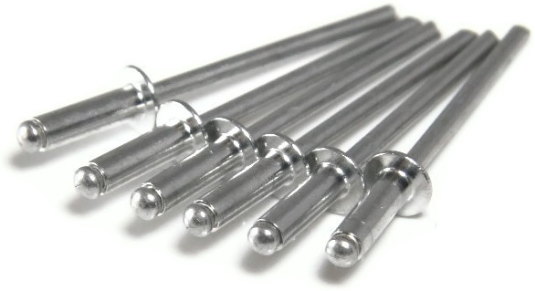 Aluminum/Aluminum Rivet 3/16" Diameter, .188-.250 Grip Range, Pack of 500