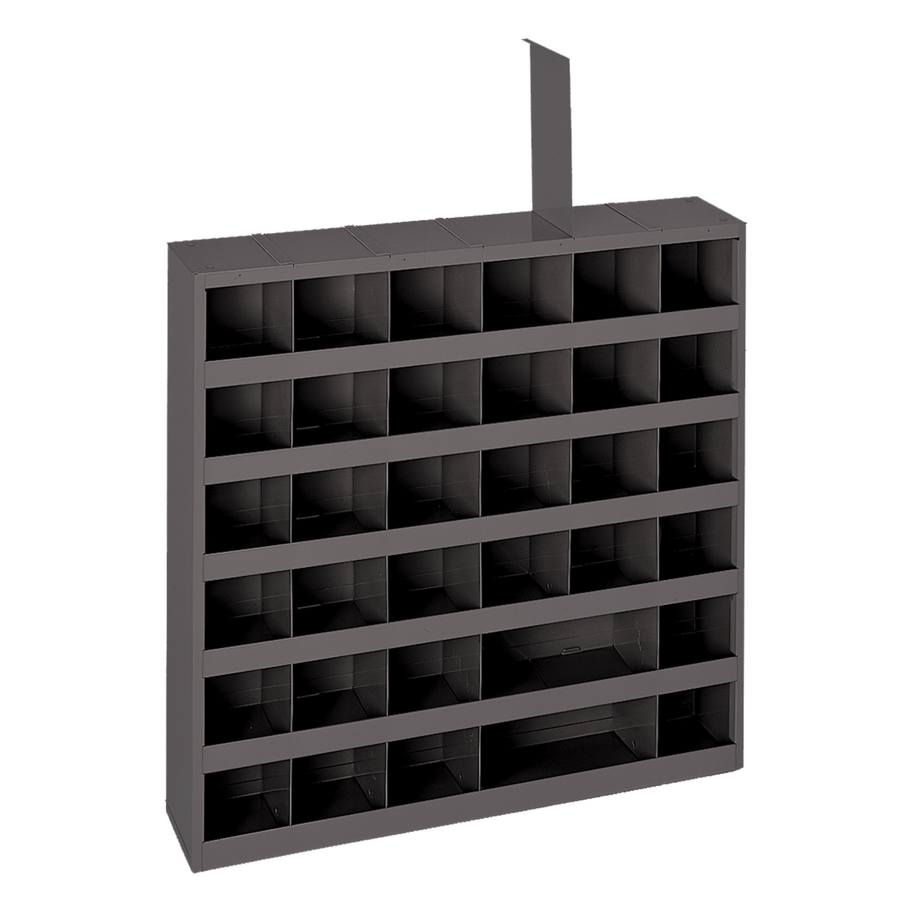 PARTS BIN, 36 ADJUSTABLE COMPARTMENTS, 23-3/4 X 4-3/4 X 23-3/4