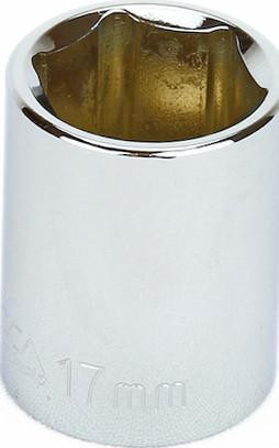 17mm 3/8" Drive Socket, 6 Point, Pack of 2
