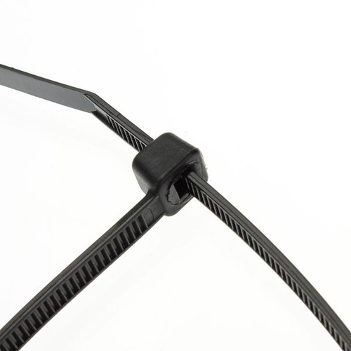 8" Black Wire Tie Strap, Pack of 100