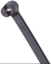 4" Black Wire Tie Strap w/Metal Tab, Pack of 100