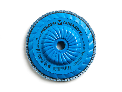4-1/2" x 5/8"-11 Flap Disc, 60 Grit, Zirconia, Trimmable