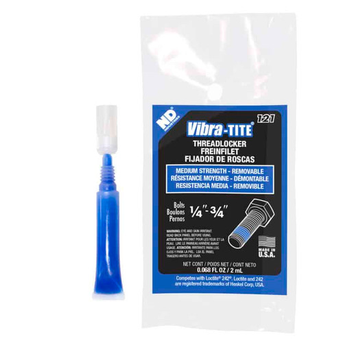 ND Blue Medium Strength Threadlocker, 1.8 ml. Tube, Each
