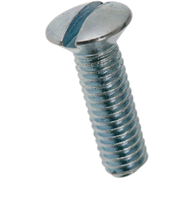 4mm x 6mm Slotted Oval Head Countersunk Screw, Pack of 25