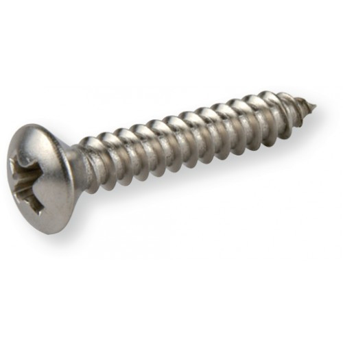 3.5mm x 13mm SS Phillips Oval Head Screw, Pack of 25