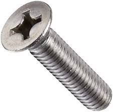 #10-24 x 3/8" SS Phillips Flat Head Machine Screw, Pack of 100