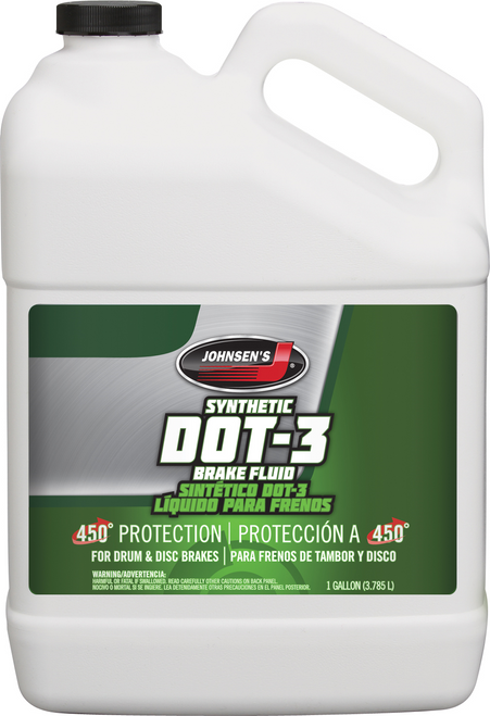 Johnsen's Dot 3 Brake Fluid, Gallon, Each
