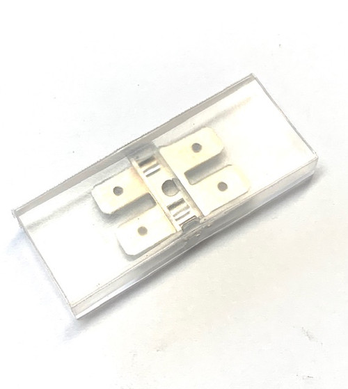 Fully Insulated Flat 2 Male Spade to 2 Male Spade, Pack of 5