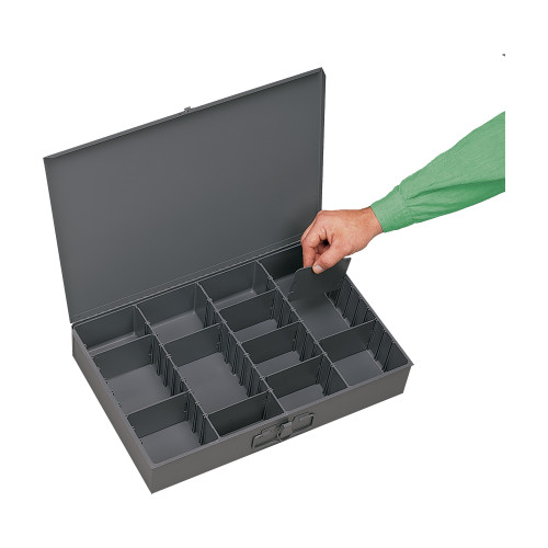 LARGE STEEL COMPARTMENT BOX, ADJUSTABLE