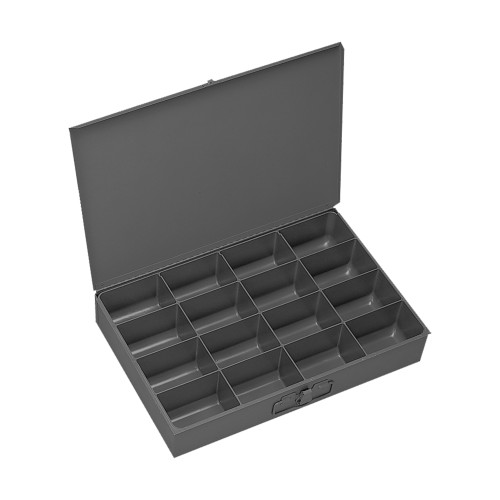 SMALL STEEL COMPARTMENT BOX, 16 OPENING